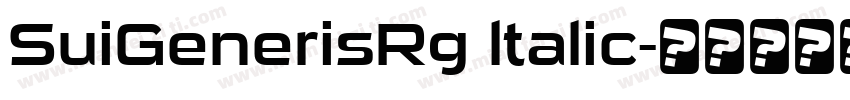 SuiGenerisRg ltalic字体转换